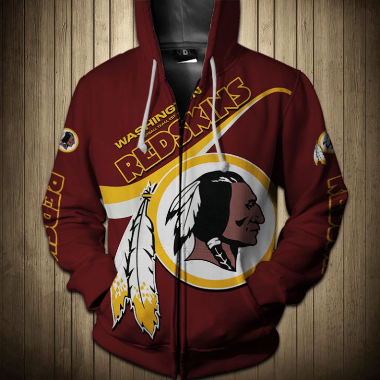 ▷ NFL 'Redskins' Zip Up Hoodie